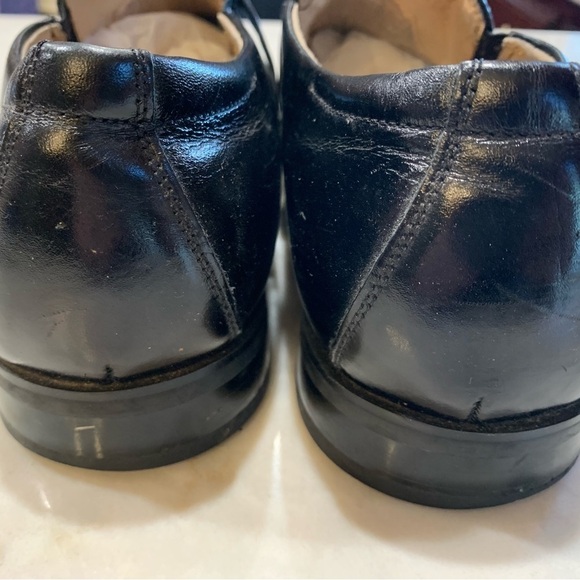 Stacy Adams Slip on Textured Black Leather Buckle Loafers Sz 10 - Picture 7 of 8